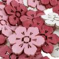 Floristik24 Flores de madera flores de cerezo, espolvorear primavera de decoración, decoración de mesa, flores para espolvorear 72 piezas