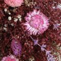 Corona de flores, corona de flores secas, rojo vino, rosa, Ø25cm | Floristik24.es
