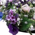 Floristik24 Corona de flores decoración de pared artificial flores violeta blanco Ø30cm H9cm
