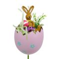 Floristik24 Huevo de flor con especie animal. 8cm L30cm 4 piezas