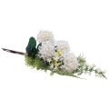 Floristik24 Ramo de flores artificiales, cardo de bola de nieve, helecho artificial, 65 cm
