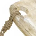 Floristik24 Bandeja de madera, bandeja con cordón, madera natural blanco lavado, shabby chic L60cm