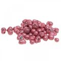 Floristik24 Perlas decorativas brillantes gránulos de perla roja 4-8 mm 330 ml
