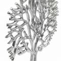Floristik24 Árbol decorativo haya plata, silueta de árbol de metal, árbol decorativo en madera de mango