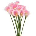 Floristik24 Flor decorativa cala rosa 57cm 12ud