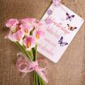 Flor decorativa cala rosa 57cm 12ud | Floristik24.es