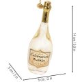 Juego de colgante con botella y copa de champán, decoración para árbol de Navidad, 14 cm, 2 piezas | Floristik24.es