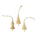 Floristik24 Adornos para árboles de Navidad abeto de madera, colgante de madera natural 7-8cm 12ud