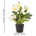 Rosa artificial de Navidad, planta en maceta, decoración de mesa, 34 cm. | Floristik24.es