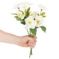 Ramo de rosas artificiales de Navidad, blancas, decoración navideña artificial | Floristik24.es