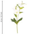 Rosa navideña artificial, ramo decorativo de flores blancas, 40 cm, 4 piezas. | Floristik24.es
