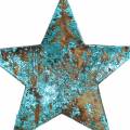 Floristik24 Estrella de coco azul 5cm 50pcs decoración de mesa de estrellas dispersas