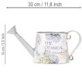 Regadera decorativa de metal con diseño de hortensias y flores vintage, 30x11x14,5 cm. | Floristik24.es