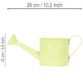 Juego de regaderas decorativas en tonos pastel salmón, verde y verde amarillento - maceta de metal Ø11cm H10cm, 8 piezas | Floristik24.es