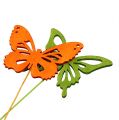 Floristik24 Mariposa decorativa de madera de colores surtidos. 8cm 18pcs