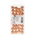Cuentas decorativas cobre metalizado 14mm 35 piezas | Floristik24.es