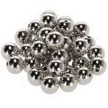 Floristik24 Cuentas decorativas, color plata metalizado, 14 mm, 35 unidades