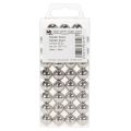 Cuentas decorativas, color plata metalizado, 14 mm, 35 unidades | Floristik24.es