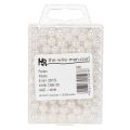 Cuentas decorativas blancas, Ø8 mm, 250 unidades | Floristik24.es