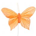 Floristik24 Deco mariposa naranja 12 piezas