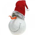 Floristik24 Deco muñeco de nieve con gorro Decoración Adviento Figura navideña Al.38cm