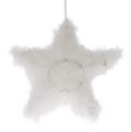 Floristik24 Deco estrella de plumas blanco 30cm