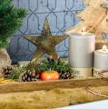 Floristik24 Estrella decorativa, decoración de metal sobre madera de mango, decoración de Adviento L15cm