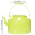 Tetera decorativa de metal, verde manzana - maceta - Ø20cm H15cm - decoración versátil para el jardín e idea de regalo | Floristik24.es