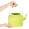 Tetera decorativa de metal, verde manzana - maceta - Ø20cm H15cm - decoración versátil para el jardín e idea de regalo | Floristik24.es