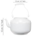 Tetera decorativa de metal con aspecto vintage para arreglos florales. | Floristik24.es