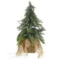 Floristik24 Deco árbol de Navidad mini abeto bolsa de yute brillo, verde 26cm
