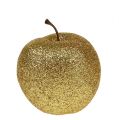 Floristik24 Deco manzanas doradas con mica Ø6cm 12pcs