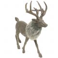 Floristik24 Figura decorativa reno marrón con mica 23cm