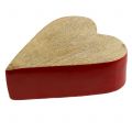 Floristik24 Deco corazón madera rojo, naturaleza 11cm x 9.5cm