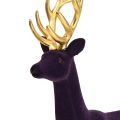 Floristik24 Figura decorativa ciervo reno oro púrpura flocado Al. 37 cm