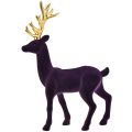 Floristik24 Figura decorativa ciervo reno oro púrpura flocado Al. 37 cm