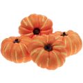 Floristik24 Decoración de calabaza de Halloween, mesa de decoración de otoño naranja 12.5cm H7cm 4pcs
