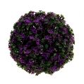 Floristik24 Bola decorativa violeta hecha de flores bola vegetal artificial Ø15cm 1ud