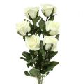 Floristik24 Rosa decorativa blanca nevada Ø6cm 6pcs