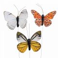 Floristik24 Deco mariposa en alambre colorido decoración de primavera 8cm 12pcs