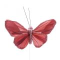 Floristik24 Deco mariposa en alambre pluma mariposa rosa 10×6cm 12pcs