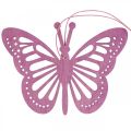 Floristik24 Deco mariposas percha decorativa violeta/rosa/rosa 12cm 12uds