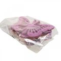 Deco mariposas percha decorativa violeta/rosa/rosa 12cm 12uds
