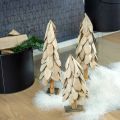 Floristik24 Deco árbol de Navidad madera madera rústica decoración Navidad H40cm