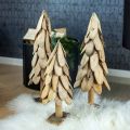 Floristik24 Árbol de Navidad Deco árbol de Navidad rústico de madera Al 55cm