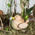Floristik24 Pájaros decorativos pájaros de madera decoración de mesa primavera naturaleza 5cm 6ud