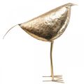 Floristik24 Deco pájaro Deco figura pájaro decoración metal dorado 41×13×42cm