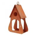 Casa de pájaros decorativa para colgar, decoración de rejilla de casa de pájaros 17,5 cm