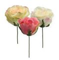 Floristik24 Cabezas de rosas artificiales Ø9cm 6pcs