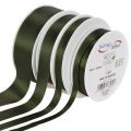 Cinta decorativa de tafetán, verde, varios anchos, 50 m | Floristik24.es